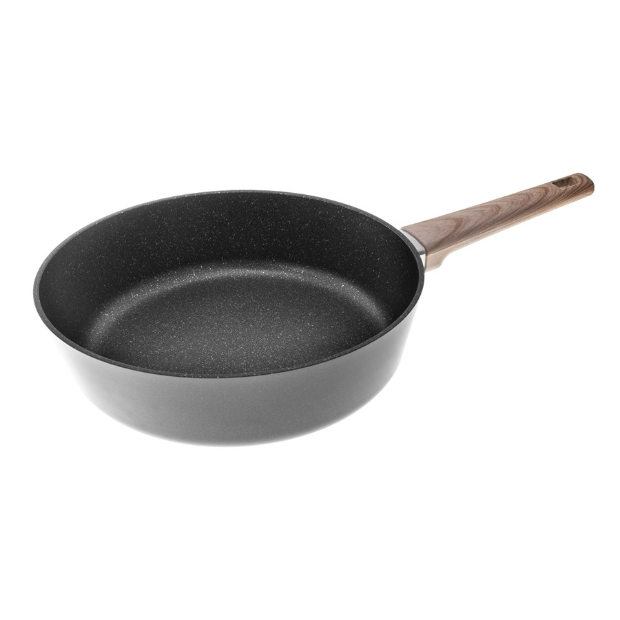 Patelnia głęboka ODELO CHAMPION 28x8 cm Greblon C3 indukcja — widok całej patelni — zdjęcie 2