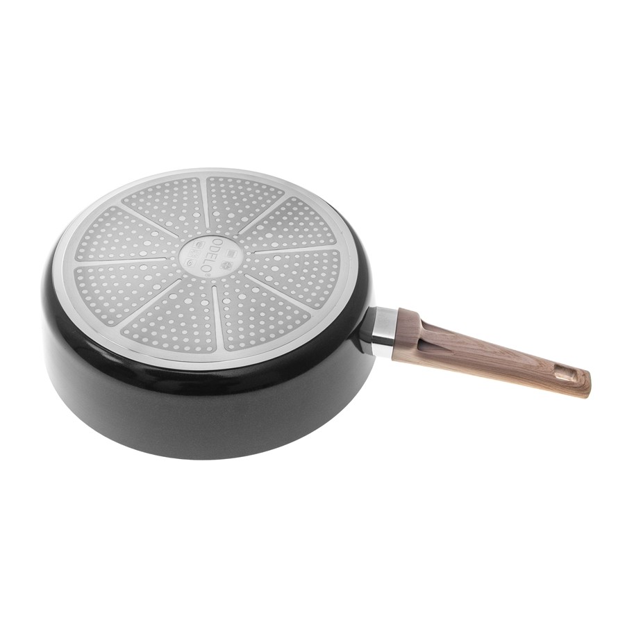 Patelnia głęboka ODELO CHAMPION 28x8 cm Greblon C3 indukcja — dno patelni — zdjęcie 6