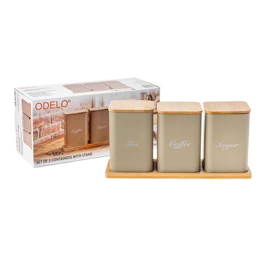 Pojemniki kuchenne ODELO DEVON kawa herbata cukier 3 szt. — oryginalne zdjęcie produktu 1