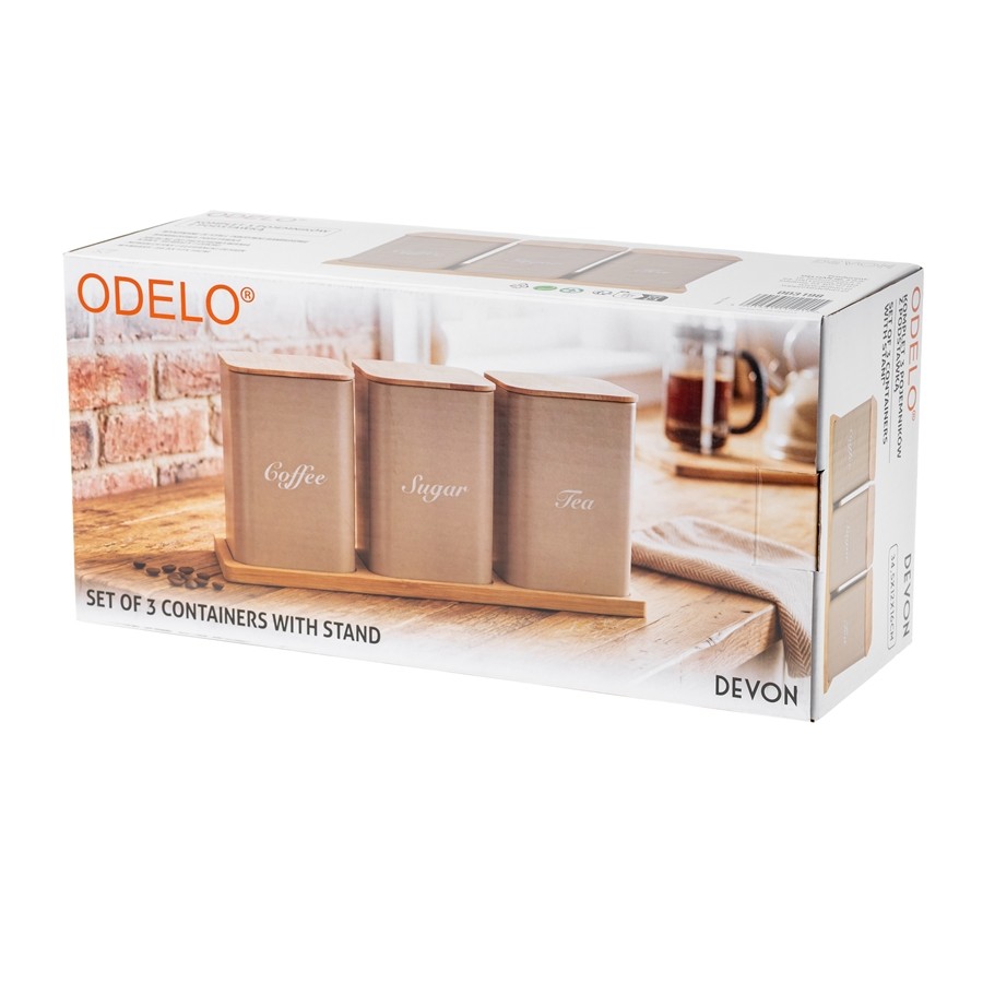 Pojemniki kuchenne ODELO DEVON kawa herbata cukier 3 szt. — oryginalne zdjęcie produktu 7