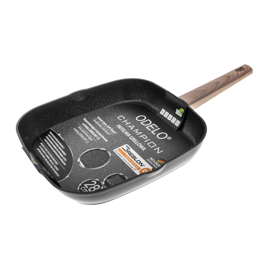 Patelnia grillowa ODELO CHAMPION 28 cm Greblon C3 indukcja — oryginalne zdjęcie produktu 1