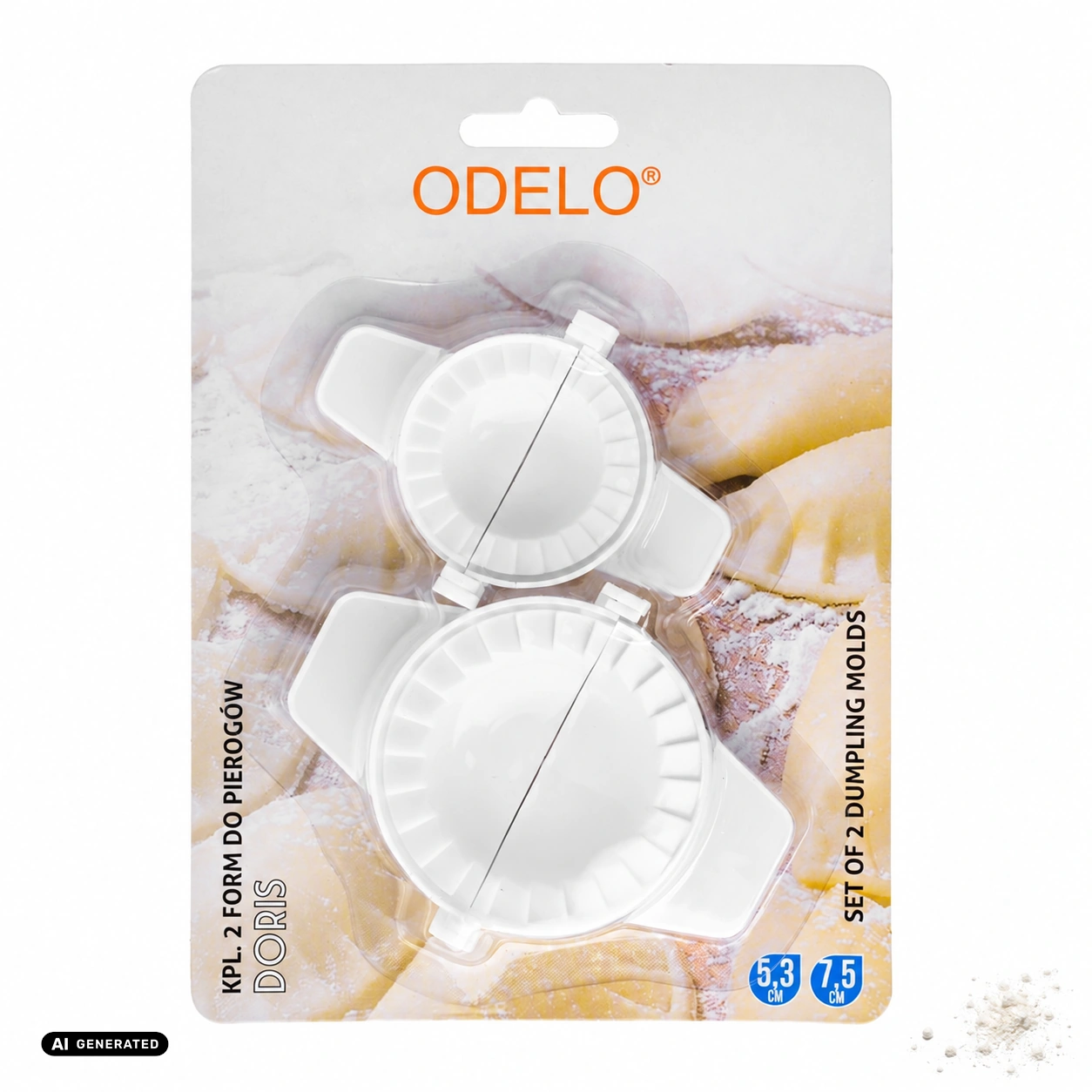 Formy do pierogów ODELO DORIS 5,3 i 7,5 cm — zdjęcie 2, aranżacja AI