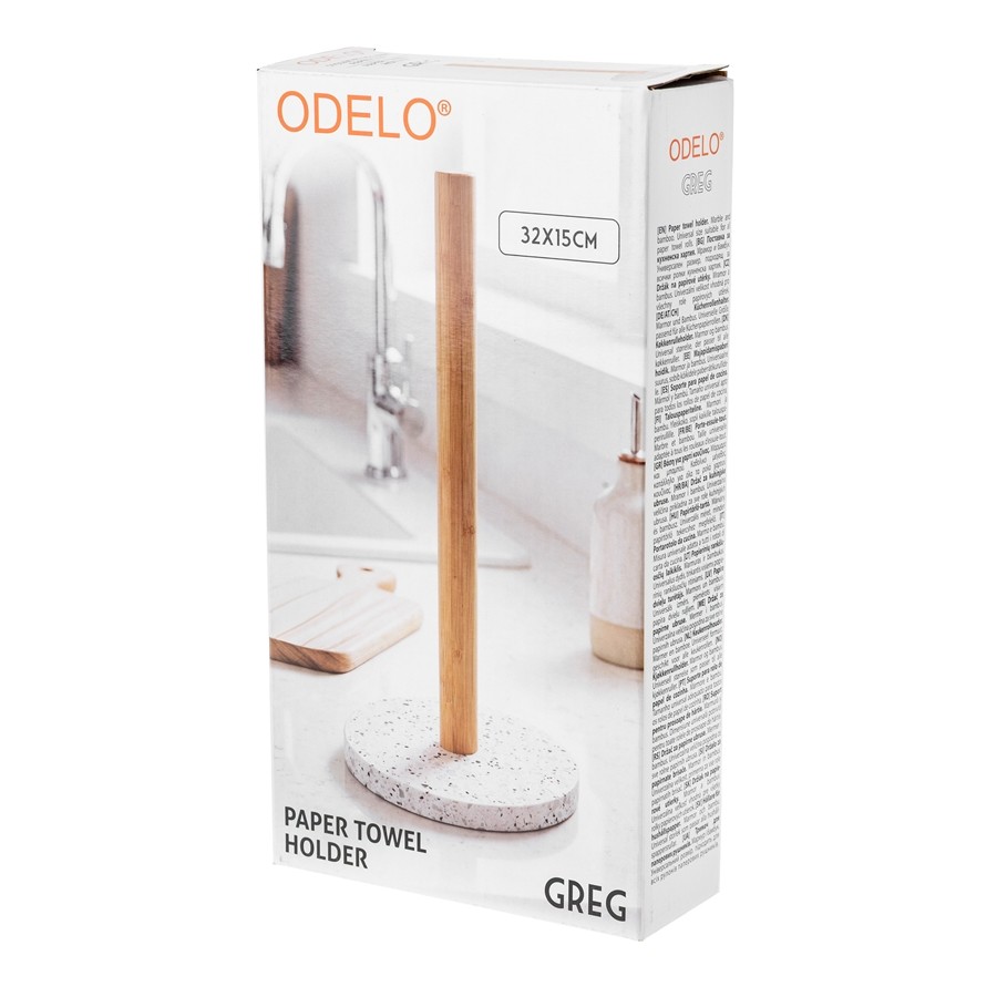 Stojak na ręcznik papierowy ODELO GREG biały 32 cm — oryginalne zdjęcie produktu 5